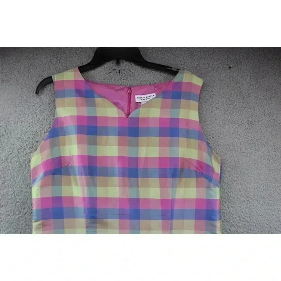 Vintage Pure & Simple "A Way of Life" 100% Silk Pastel Dress-Size 12 - Picture 2 of 7